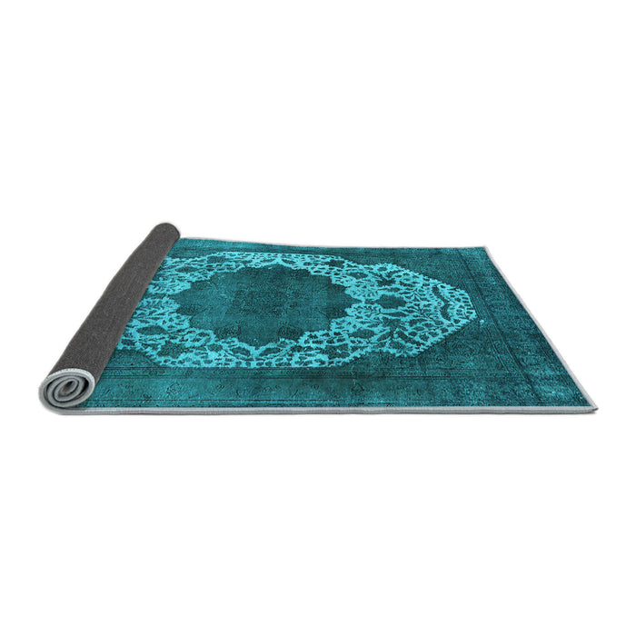 Sideview of Oriental Light Blue Industrial Rug, urb545lblu
