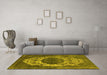 Machine Washable Oriental Yellow Industrial Rug in a Living Room, wshurb545yw