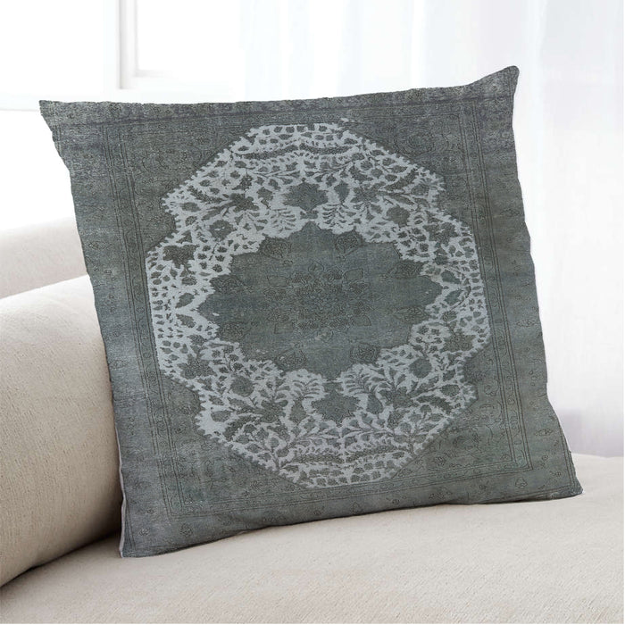 Lifestyle Image of Mid-Century Modern Urban Square Light Black Throw Pillow, 18 inch by 18 inch, pwurb545