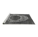 Sideview of Machine Washable Oriental Gray Industrial Rug, wshurb545gry