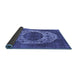 Sideview of Oriental Blue Industrial Rug, urb545blu