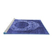 Sideview of Machine Washable Oriental Blue Industrial Rug, wshurb545blu