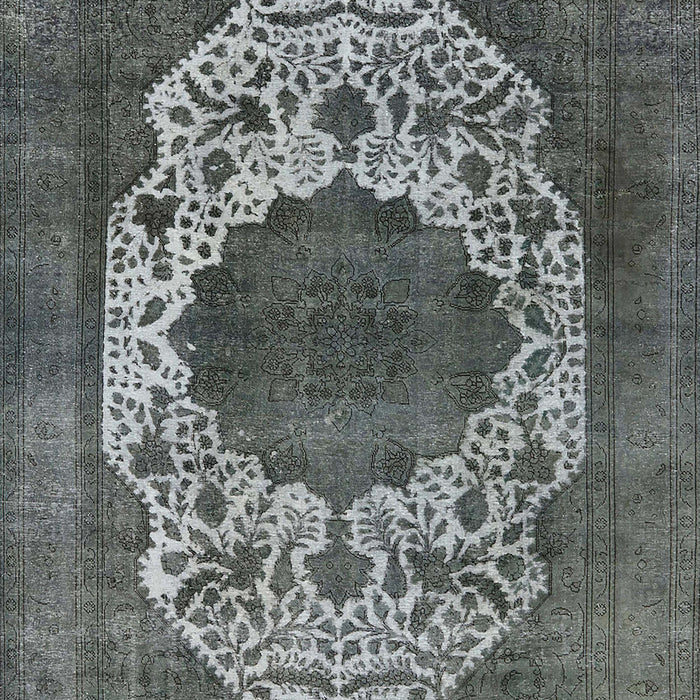 Mid-Century Modern Light Black Oriental Rug, urb545