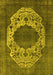 Machine Washable Oriental Yellow Industrial Rug, wshurb545yw