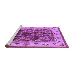 Sideview of Machine Washable Oriental Purple Industrial Area Rugs, wshurb546pur