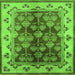 Square Oriental Green Industrial Rug, urb546grn