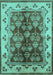 Oriental Turquoise Industrial Rug, urb546turq