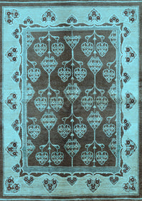 Oriental Light Blue Industrial Rug, urb546lblu