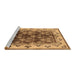 Sideview of Machine Washable Oriental Brown Industrial Rug, wshurb546brn