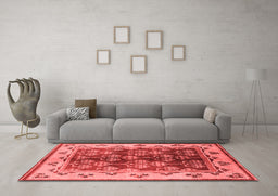Industrial Red Washable Rugs