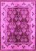 Machine Washable Oriental Pink Industrial Rug, wshurb546pnk