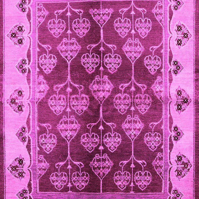 Machine Washable Oriental Pink Industrial Rug, wshurb546pnk