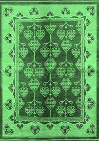 Oriental Emerald Green Industrial Rug, urb546emgrn