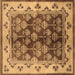 Square Oriental Brown Industrial Rug, urb546brn