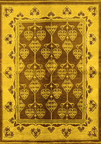 Oriental Yellow Industrial Rug, urb546yw