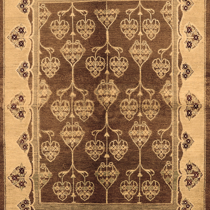 Machine Washable Oriental Brown Industrial Rug, wshurb546brn