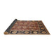 Sideview of Mid-Century Modern Brown Sand Brown Oriental Rug, urb547