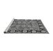 Sideview of Machine Washable Oriental Gray Industrial Rug, wshurb547gry