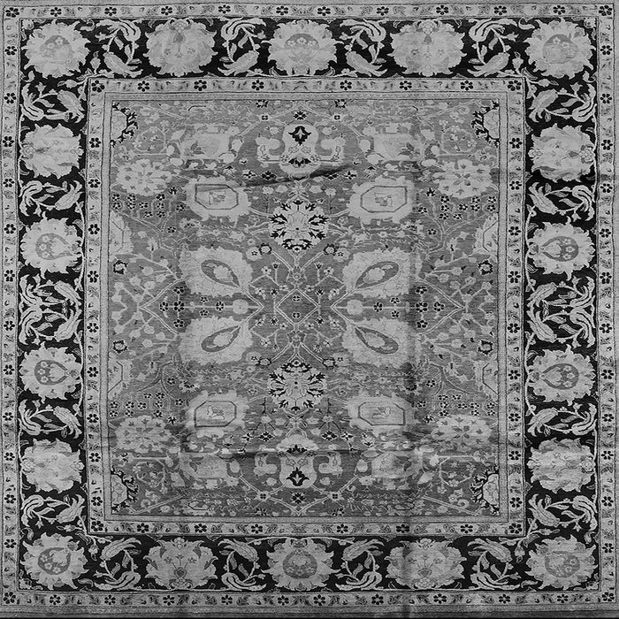 Square Oriental Gray Industrial Rug, urb547gry