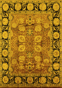 Oriental Yellow Industrial Rug, urb547yw