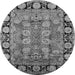 Round Oriental Gray Industrial Rug, urb547gry