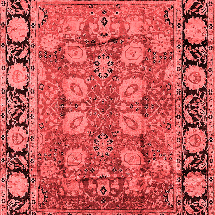 Machine Washable Oriental Red Industrial Rug, wshurb547red