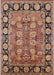 Mid-Century Modern Brown Sand Brown Oriental Rug, urb547