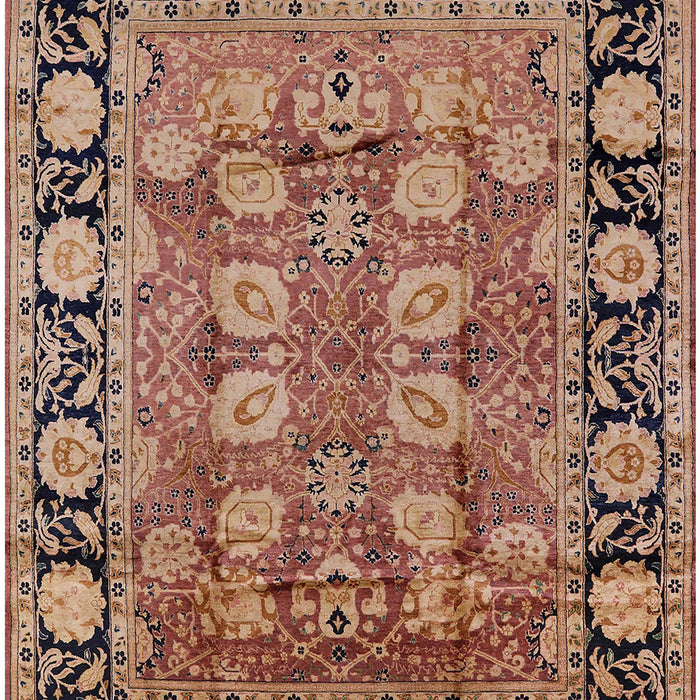 Mid-Century Modern Brown Sand Brown Oriental Rug, urb547