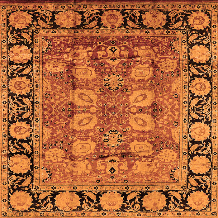 Square Oriental Orange Industrial Rug, urb547org