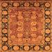 Square Oriental Orange Industrial Rug, urb547org