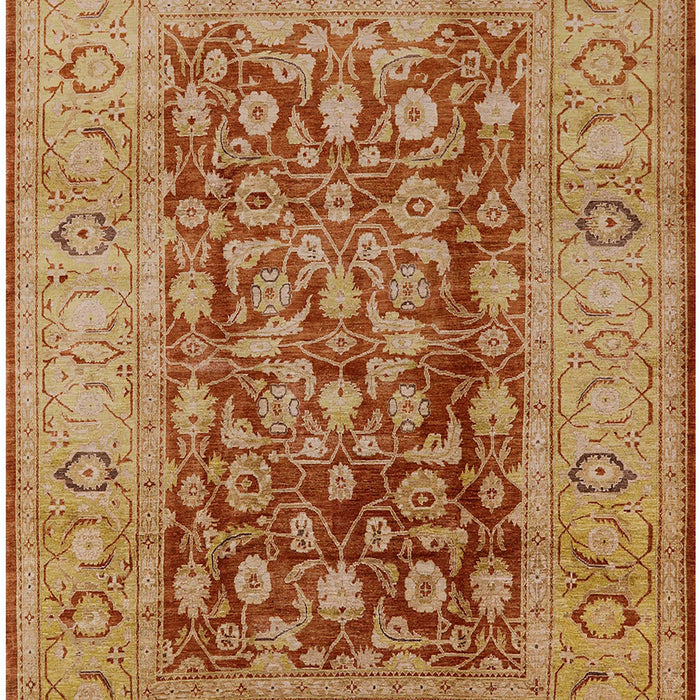 Mid-Century Modern Mahogany Brown Oriental Rug, urb548