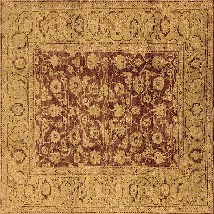 Square Oriental Brown Industrial Rug, urb548brn