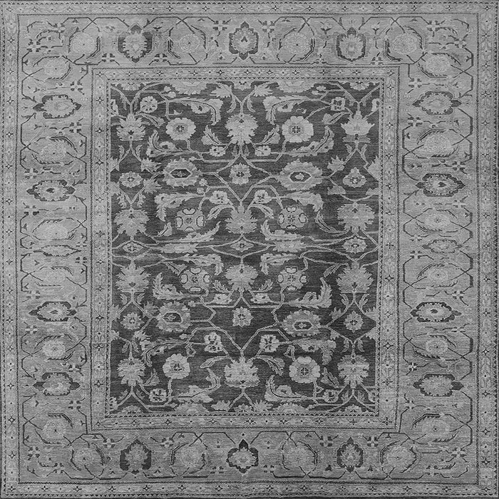 Square Oriental Gray Industrial Rug, urb548gry