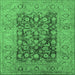 Square Oriental Emerald Green Industrial Rug, urb548emgrn