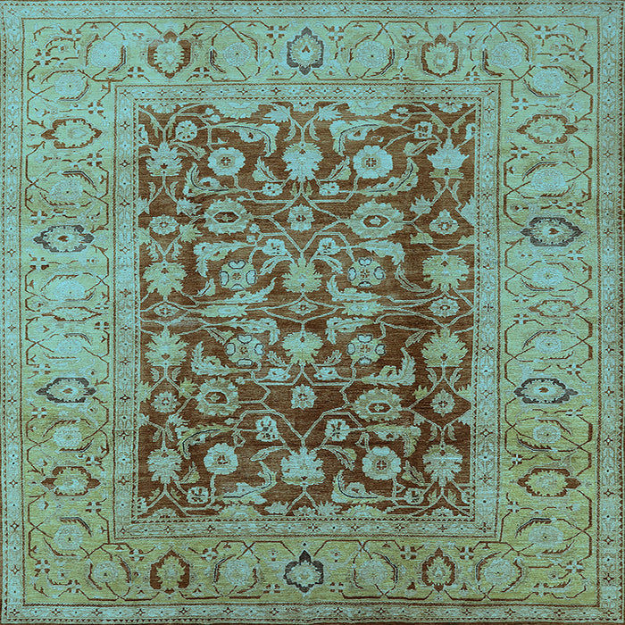 Square Oriental Light Blue Industrial Rug, urb548lblu