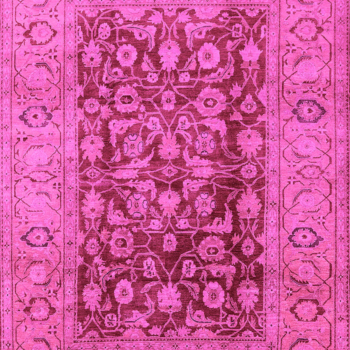 Machine Washable Oriental Pink Industrial Rug, wshurb548pnk