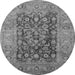 Round Oriental Gray Industrial Rug, urb548gry