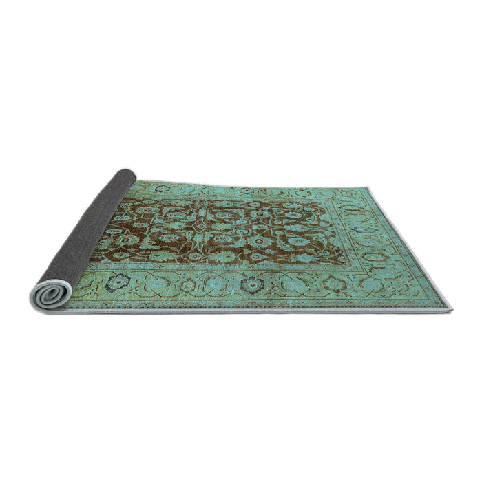 Sideview of Oriental Light Blue Industrial Rug, urb548lblu