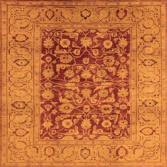 Square Oriental Orange Industrial Rug, urb548org