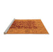 Sideview of Machine Washable Oriental Orange Industrial Area Rugs, wshurb548org