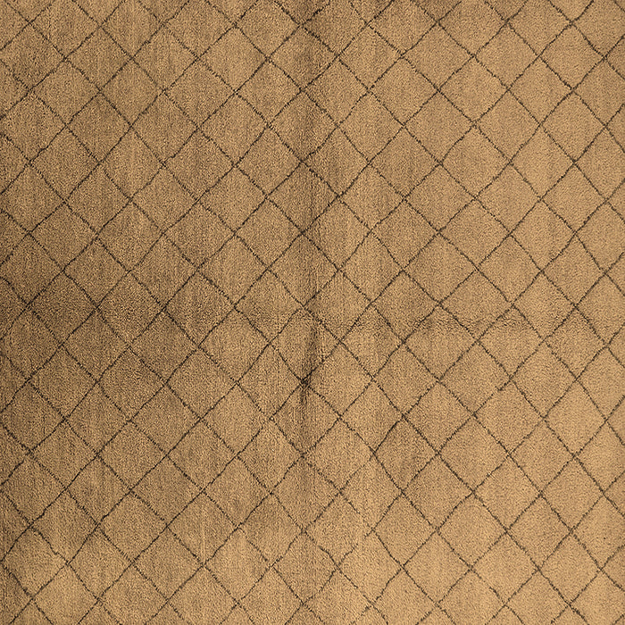 Square Machine Washable Oriental Brown Industrial Rug, wshurb549brn