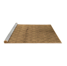 Sideview of Machine Washable Oriental Brown Industrial Rug, wshurb549brn