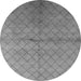 Round Oriental Gray Industrial Rug, urb549gry