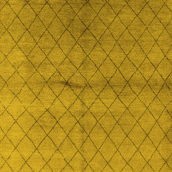 Machine Washable Oriental Yellow Industrial Rug, wshurb549yw