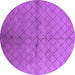 Round Oriental Purple Industrial Rug, urb549pur