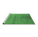 Sideview of Machine Washable Oriental Emerald Green Industrial Area Rugs, wshurb549emgrn