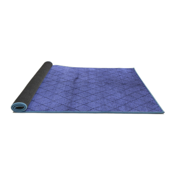 Sideview of Oriental Blue Industrial Rug, urb549blu