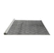 Sideview of Machine Washable Oriental Gray Industrial Rug, wshurb549gry