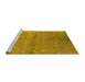 Sideview of Machine Washable Oriental Yellow Industrial Rug, wshurb549yw