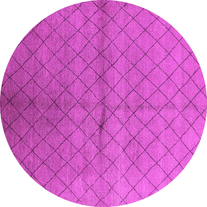 Round Oriental Pink Industrial Rug, urb549pnk